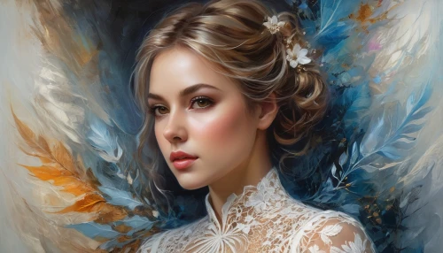 fantasy portrait,romantic portrait,mystical portrait of a girl,fantasy art,art painting,oil painting on canvas,baroque angel,fairy queen,portrait background,faery,fairy peacock,angel's tears,oil painting,angel wings,white swan,victorian lady,faerie,world digital painting,angel girl,fairy tale character,Photography,Artistic Photography,Artistic Photography 02