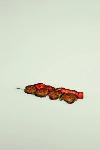 chorizo,sun-dried tomato,soppressata,shami kebab,'nduja,kabab koobideh,shish kebab,jamón,bacon,kofte kebab,tandoori masala,tandoori,bacon tree,cooked salami,longaniza,suya,alinazik kebab,chelow kabab,salami,cevapcici