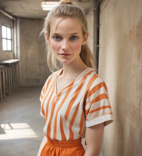 orange color,orange,madeleine,horizontal stripes,orange half,bright orange,lily-rose melody depp,liberty cotton,striped,stripes,orange cream,striped background,peach color,orange robes,vintage dress,clementine,doll's facial features,portrait of a girl,eleven,pippi longstocking