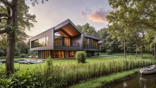 house by the water,house with lake,timber house,modern house,floating huts,danish house,wooden house,cube stilt houses,inverted cottage,house in the forest,frisian house,boat house,beautiful home,modern architecture,summer cottage,dunes house,houseboat,the netherlands,smart home,residential house