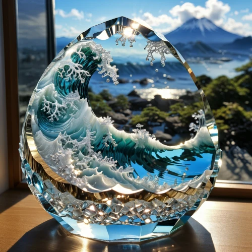 glass sphere,japanese waves,snow globes,glass ornament,glass ball,glass vase,japanese wave,waterglobe,crystal ball-photography,japanese wave paper,sea water splash,snowglobes,glass painting,crystal glass,lensball,ocean waves,hand glass,glass series,crystal ball,circle shape frame