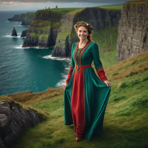 celtic queen,celtic woman,ireland,carrick-a-rede,maureen o'hara - female,irish,celtic harp,donegal,moher,cliffs of moher,cliff of moher,antrim,orkney island,isle of may,princess anna,cliffs of moher munster,orla,northern ireland,shetlands,ireland berries,Photography,General,Fantasy
