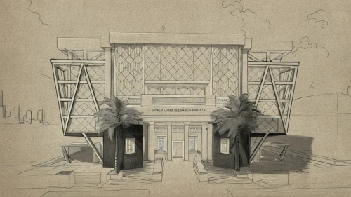 egyptian temple,wooden facade,frame drawing,multi-story structure,nonbuilding structure,dubai frame,victory gate,tori gate,wooden frame construction,islamic architectural,triumphal arch,construction set,house drawing,caravanserai,wooden construction,antique construction,doric columns,to build,outdoor structure,building structure,Design Sketch,Design Sketch,Pencil