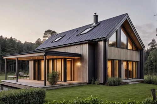 timber house,eco-construction,wooden house,danish house,slate roof,folding roof,grass roof,metal roof,smart home,scandinavian style,wooden roof,energy efficiency,inverted cottage,house in the forest,wooden decking,smart house,turf roof,cubic house,log home,wooden planks