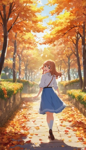 autumn walk,autumn background,falling on leaves,in the autumn,autumn day,autumn frame,the autumn,autumn,autumn scenery,in the fall,autumn theme,one autumn afternoon,autumn park,autumn morning,autumn idyll,autumn season,autumn in the park,golden autumn,just autumn,fall,Illustration,Japanese style,Japanese Style 19