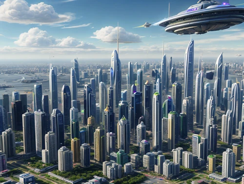 futuristic architecture,futuristic landscape,sky space concept,futuristic,sky city,skycraper,smart city,sci - fi,sci-fi,metropolis,sci fi,scifi,city cities,urbanization,alien invasion,ufo intercept,terraforming,sci fiction illustration,skyline,airships