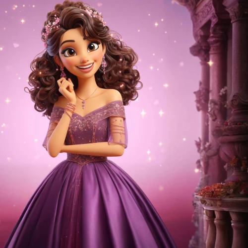 princess sofia,rapunzel,tiana,princess anna,princess,rosa ' the fairy,rosa 'the fairy,ball gown,tangled,disney character,a princess,la violetta,jasmine,fairy tale character,precious lilac,quinceanera dresses,purple lilac,disney rose,agnes,miss circassian