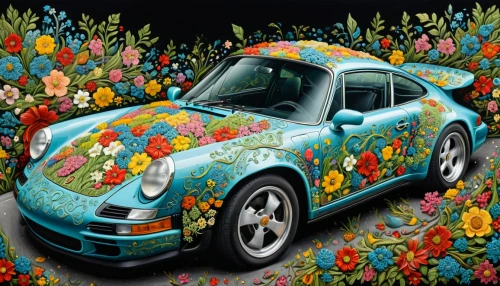 flower car,volkswagen new beetle,volkswagen beetle,vw beetle,the beetle,3d car wallpaper,cartoon car,planted car,beetle,beetles,flower painting,volkswagen vw,porsche 911,porsche,volkswagen,illustration of a car,volkswagon,floral background,cartoon flowers,springtime background,Illustration,Realistic Fantasy,Realistic Fantasy 40