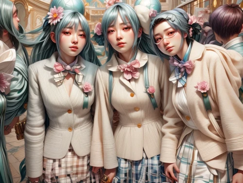 harajuku,porcelain dolls,anime japanese clothing,pastel colors,japanese kawaii,vocaloid,fashion dolls,floral japanese,sakura florals,cluster-lilies,korea subway,mannequins,cosplay image,multiple exposure,pastels,designer dolls,asian costume,vintage girls,south korea subway,dolls