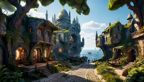 escher village,kadala,aurora village,fantasy city,3d fantasy,knight village,fairy village,fantasy world,old linden alley,ancient city,citadel,scandia gnomes,medina,mountain settlement,medieval street,fantasia,imperial shores,medieval town,druid grove,fantasy landscape,Photography,General,Sci-Fi