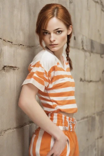 pippi longstocking,orange,girl in overalls,orange color,striped background,orange half,clementine,overalls,horizontal stripes,cinnamon girl,redhead doll,maci,raggedy ann,teen,nora,bright orange,prisoner,orange robes,young model istanbul,murcott orange