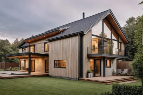 timber house,wooden house,danish house,modern house,eco-construction,house shape,modern architecture,smart home,smart house,half-timbered,wooden decking,two story house,half timbered,folding roof,inverted cottage,frame house,slate roof,wooden construction,new england style house,beautiful home