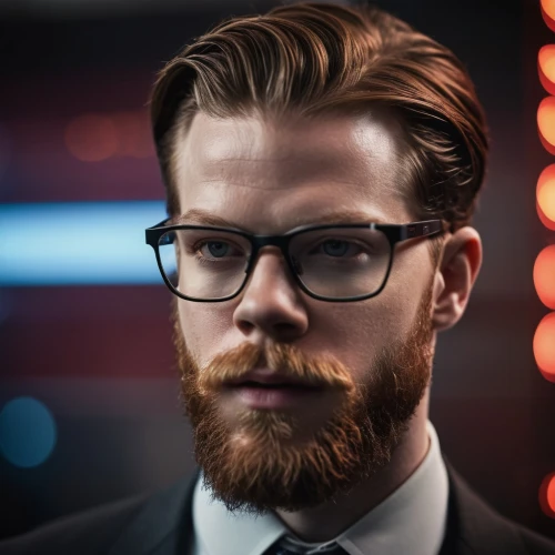 lace round frames,man portraits,silver framed glasses,twitch icon,reading glasses,beard,blur office background,businessman,suit actor,ceo,portrait background,pomade,real estate agent,oval frame,linkedin icon,management of hair loss,glasses glass,men's suit,smart look,cyber glasses,Photography,General,Cinematic