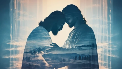 vintage couple silhouette,ice hotel,couple silhouette,love in the mist,jesus in the arms of mary,double exposure,honeymoon,vintage background,the hands embrace,background image,two people,loving couple sunrise,digital background,wedding photo,kissing,denim background,romantic scene,mermaid silhouette,boho background,on a transparent background,Photography,Artistic Photography,Artistic Photography 07