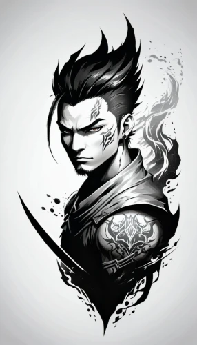 swordsman,shinigami,game illustration,nine-tailed,shen,katakuri,black dragon,shimada,daemon,black crow,dragon li,wuchang,yukio,dragon slayer,shinobi,edit icon,game character,samurai,guilinggao,black raven,Unique,Design,Logo Design