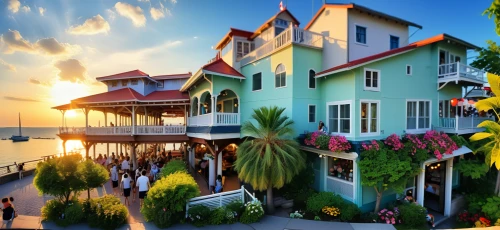 stilt houses,seaside resort,burano island,house by the water,fethiye,houses clipart,curacao,burano,hanging houses,wooden houses,resort town,stilt house,holiday villa,mackinac island,cube stilt houses,kemer,beach resort,balaton,tropical house,popeye village,Photography,General,Realistic