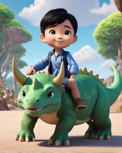 lilo,dinosaruio,dino,triceratops,cute cartoon character,dragon li,skylander giants,animated cartoon,miguel of coco,dinosaurs,kid hero,dragon of earth,little crocodile,zookeeper,dinosaur baby,landmannahellir,cute cartoon image,cynorhodon,mowgli,russo-european laika,Unique,3D,3D Character