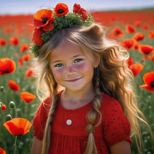 beautiful girl with flowers,girl in flowers,flower girl,poppy fields,poppy field,little girl in wind,poppy flowers,poppy red,flower hat,girl picking flowers,field of poppies,red poppies,flower crown,innocence,red poppy,splendor of flowers,floral poppy,red anemone,little girl in pink dress,little flower,Photography,Documentary Photography,Documentary Photography 10