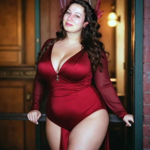 plus-size model,kelly brook,plus-size,bella rosa,burlesque,plus-sized,lady in red,soprano,hallia venezia,maroon,christmas woman,gordita,one-piece swimsuit,neo-burlesque,la nascita di venere,andrea vitello,femme fatale,agent provocateur,man in red dress,curvy