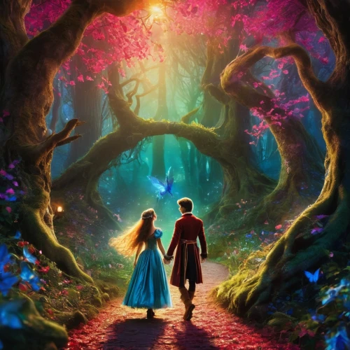 alice in wonderland,a fairy tale,fairy tale,fairy forest,fairy world,enchanted forest,children's fairy tale,magical adventure,fairytale,wonderland,fairytales,enchanted,fairytale forest,forest of dreams,fairy tales,magical,cinderella,fantasy picture,fantasia,fairy village,Illustration,Realistic Fantasy,Realistic Fantasy 02