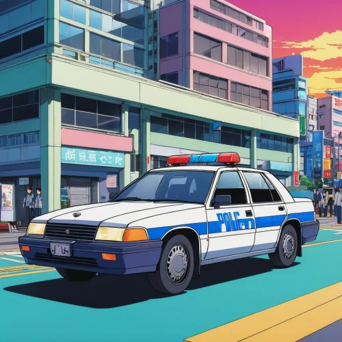 tokyo city,tokyo,police car,ford crown victoria police interceptor,odaiba,shinjuku,isuzu,ginza,japan,ford crown victoria,police cars,toyota ae85,police,harajuku,osaka,tsumugi kotobuki k-on,tokyo ¡¡,criminal police,officer,japan landscape,Illustration,Japanese style,Japanese Style 03