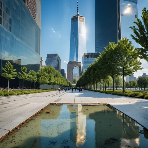 9 11 memorial,one world trade center,1wtc,1 wtc,world trade center,freedom tower,wtc,ground zero,reflecting pool,september 11,battery park,reflect,twin tower,usa landmarks,new york,reflected,reflections,tribute in light,reflection,newyork,Photography,General,Realistic