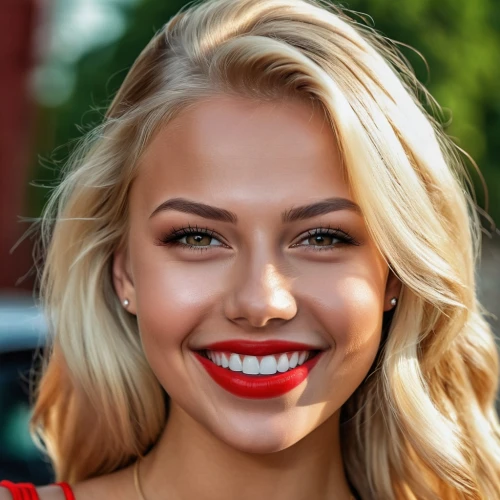 red lipstick,red lips,wallis day,a girl's smile,killer smile,beautiful young woman,cosmetic dentistry,garanaalvisser,blonde girl with christmas gift,red,eurasian,beautiful face,swedish german,attractive woman,blonde woman,harley,beautiful woman,grin,pretty young woman,beautiful women,Photography,General,Realistic