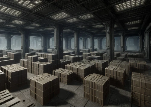 wooden cubes,warehouse,mining facility,cargo containers,pallets,wooden blocks,hollow blocks,menger sponge,cubes,factory bricks,wood blocks,game blocks,storage,industrial ruin,concentration camp,stacked containers,boxes,wooden pallets,industrial hall,freight depot