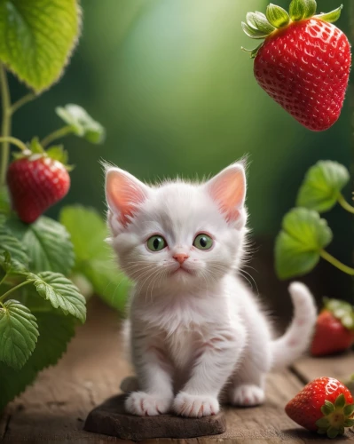 fresh berries,strawberries,strawberry,red strawberry,raspberries,berries,many berries,cute cat,red raspberries,raspberry,strawberry ripe,strawberry plant,salad of strawberries,alpine strawberry,wild strawberries,sweet cherries,quark raspberries,strawberry dessert,mock strawberry,small animal food,Photography,General,Cinematic