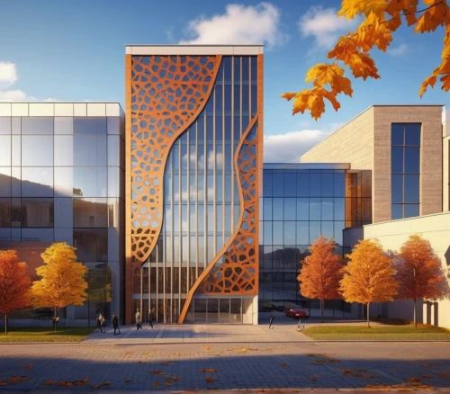 biotechnology research institute,new building,glass facade,building honeycomb,office building,solar cell base,modern building,office buildings,research institute,business school,new city hall,3d rendering,modern office,modern architecture,glass building,school design,glass facades,metal cladding,kettunen center,honeycomb structure,Photography,General,Realistic