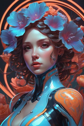 flora,widow flower,petals,medusa,fallen petals,rosa ' amber cover,girl in flowers,falling flowers,hydrangeas,floral poppy,magnolia,petal,wreath of flowers,ixora,orange petals,echo,bloom,blossoms,dry bloom,fantasy portrait,Conceptual Art,Fantasy,Fantasy 01