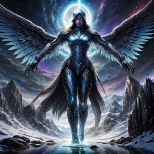 archangel,the archangel,uriel,angelology,dark angel,blue enchantress,nebula guardian,angel of death,angel wing,ice queen,aporia,harpy,garuda,goddess of justice,guardian angel,heroic fantasy,business angel,black angel,angel,the snow queen