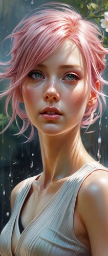 fae,tiber riven,pixie-bob,portrait background,rosa ' amber cover,cg artwork,pixie,world digital painting,pink diamond,background image,massively multiplayer online role-playing game,nora,sci fiction illustration,guava,the blonde in the river,girl on the river,fantasy portrait,background images,pink hair,game illustration