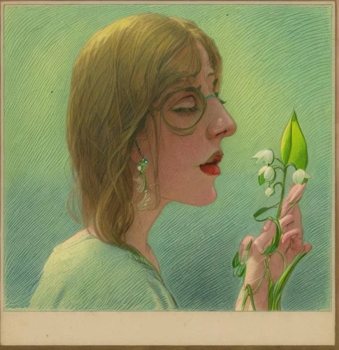 lilly of the valley,lily of the field,lily of the valley,girl picking flowers,lilies of the valley,scent of jasmine,vintage french postcard,girl in flowers,flower painting,lily of the desert,vintage illustration,jonquils,fragrant,picking flowers,fragrant peas,rose woodruff,narcissus of the poets,lisianthus,green summer,clover frame,Art sketch,Art sketch,Traditional