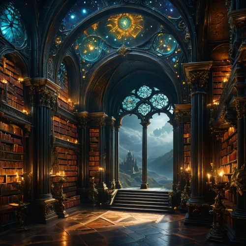 fantasy picture,fantasy art,fantasy landscape,3d fantasy,bookshelves,magic book,sci fiction illustration,the books,bookstore,hall of the fallen,fantasy world,a fairy tale,bookshop,fairy tale,book store,books,book wall,fairytales,fairy tales,ornate room,Photography,General,Fantasy