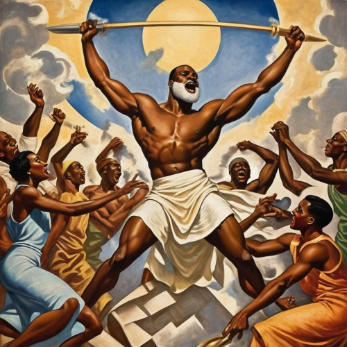 emancipation,the crucifixion,afro american,black power button,afroamerican,khokhloma painting,afro-american,the labor,capoeira,juneteenth,sacred art,unite,ascension,church painting,mohammed ali,day of the victory,african culture,the death of socrates,pankration,black lives matter,Illustration,Realistic Fantasy,Realistic Fantasy 21