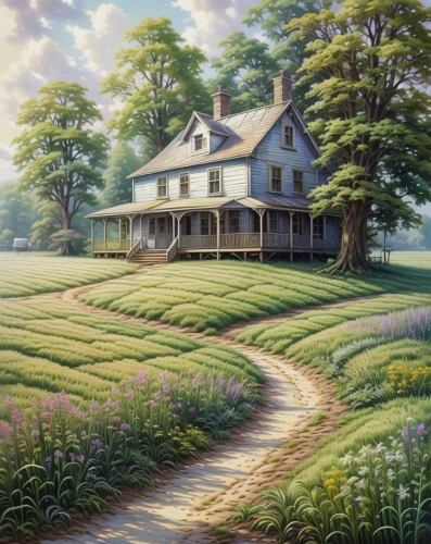 home landscape,country cottage,country house,rural landscape,farm house,farmhouse,farm landscape,lonely house,meadow landscape,summer cottage,country estate,meadow in pastel,salt meadow landscape,landscape background,ricefield,little house,farmstead,cottage,beautiful home,ancient house