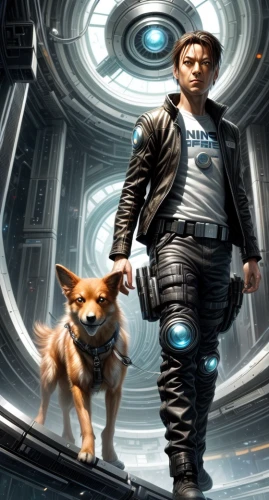 sci fiction illustration,star-lord peter jason quill,pollux,shepard,sci fi,companion dog,boy and dog,gundogmus,sci-fi,sci - fi,renascence bulldogge,lando,science fiction,binary system,swedish vallhund,corgis,cg artwork,scifi,dogecoin,lost in space