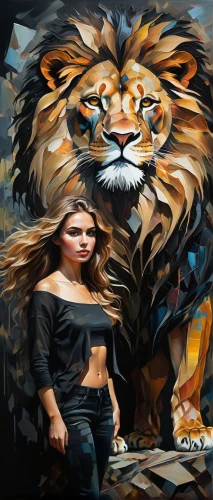 she feeds the lion,two lion,lionesses,panthera leo,oil painting on canvas,lion,art painting,female lion,fantasy art,lioness,lions couple,world digital painting,street artists,oil painting,street artist,lion head,creative background,meticulous painting,african lion,graffiti art,Conceptual Art,Fantasy,Fantasy 04