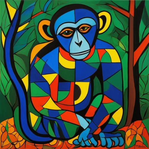 uakari,bonobo,primates,primate,chimpanzee,tanzania,glass painting,tamarin,monkeys band,neon body painting,guenon,monkey,the monkey,rwanda,macaque,monkey family,congo,chimp,barbary monkey,common chimpanzee,Art,Artistic Painting,Artistic Painting 05