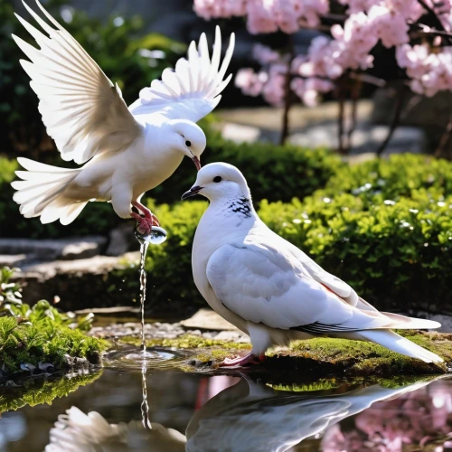 dove of peace,doves of peace,peace dove,white dove,beautiful dove,beautiful bird,white pigeon,white pigeons,doves and pigeons,doves,pigeons and doves,white bird,love bird,spring bird,i love birds,bird feeding,bird flower,birds love,bird photography,birds with heart,Photography,General,Realistic