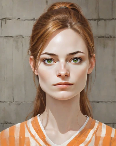 portrait of a girl,clementine,girl portrait,woman face,the girl's face,woman's face,young woman,digital painting,lilian gish - female,portrait background,orange,portait,aperol,cinnamon girl,rust-orange,artist portrait,woman portrait,girl with bread-and-butter,girl in a long,female face,Digital Art,Character Design