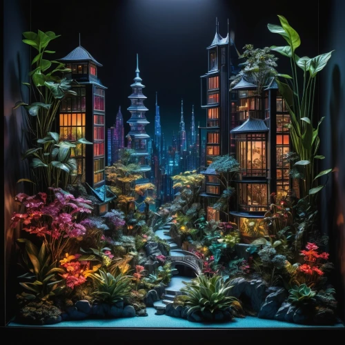 3d fantasy,aquarium decor,fairy village,fairy world,terrarium,dolls houses,aquarium,fantasy city,diorama,aquariums,aquarium lighting,fairy house,fantasy world,studio ghibli,fantasy picture,fish tank,secret garden of venus,the little girl's room,fairy forest,garden of plants,Photography,Artistic Photography,Artistic Photography 02