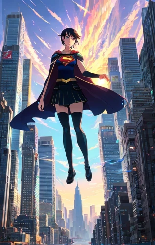 flying girl,akko,wonder,skycraper,my hero academia,cosmos wind,kayano,wonder woman city,matsuno,fantasia,flying heart,llenn,cosmos,marvelous,osaka,flying seed,wonderwoman,kantai,superhero background,flying sparks,Common,Common,Japanese Manga