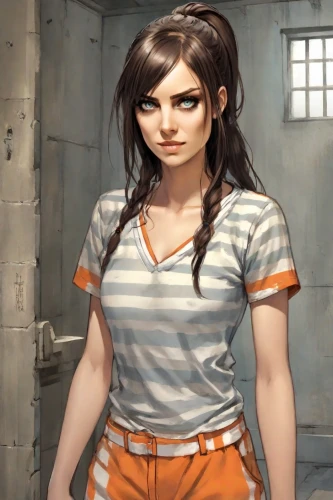 croft,lara,lori,clementine,prisoner,vanessa (butterfly),female doctor,action-adventure game,main character,detention,the girl's face,nora,female nurse,game illustration,girl with a gun,girl with gun,prison,she,holding a gun,chainlink,Digital Art,Comic
