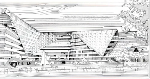 kirrarchitecture,archidaily,architect plan,arq,multistoreyed,orthographic,japanese architecture,brutalist architecture,line drawing,multi-storey,arhitecture,isometric,building honeycomb,architect,chinese architecture,asian architecture,school design,building valley,office line art,architecture,Design Sketch,Design Sketch,None