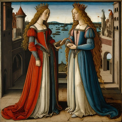 the annunciation,bellini,young couple,candlemas,botticelli,two girls,courtship,lacerta,the angel with the veronica veil,renaissance,young women,gothic portrait,angel and devil,accolade,la nascita di venere,the three graces,carpaccio,paintings,singers,vilgalys and moncalvo,Art,Classical Oil Painting,Classical Oil Painting 43