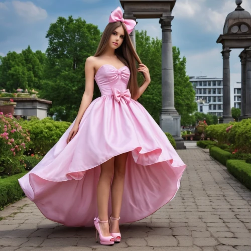 quinceanera dresses,quinceañera,ball gown,doll dress,pink bow,crinoline,pink shoes,women fashion,dress doll,overskirt,bridal clothing,a girl in a dress,hoopskirt,little girl in pink dress,girly,pink ribbon,bridal party dress,strapless dress,princess sofia,girl in a long dress,Photography,General,Realistic