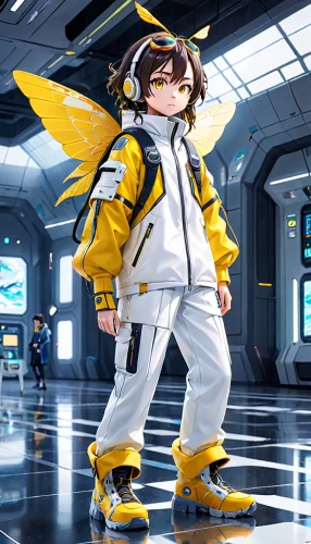 admiral,tracer,yellow jacket,bumblebee,wing ozone rush 5,bee,aurora yellow,yuzu,spacesuit,yang,anime japanese clothing,admiral von tromp,space-suit,astronaut suit,beekeeper,navi,bumble-bee,citron,hornet,kantai collection sailor,Anime,Anime,Traditional