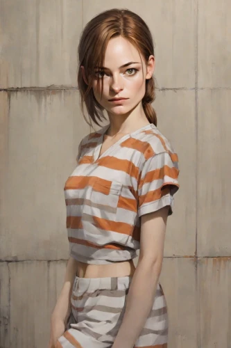 portrait background,girl in t-shirt,striped background,world digital painting,daisy jazz isobel ridley,digital painting,girl with cloth,david bates,young woman,clementine,lara,croft,girl in cloth,art model,cotton top,female model,portrait of a girl,girl in a long,girl portrait,horizontal stripes,Digital Art,Character Design